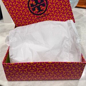 Tory Burch Pink and Yellow Geometric empty Box